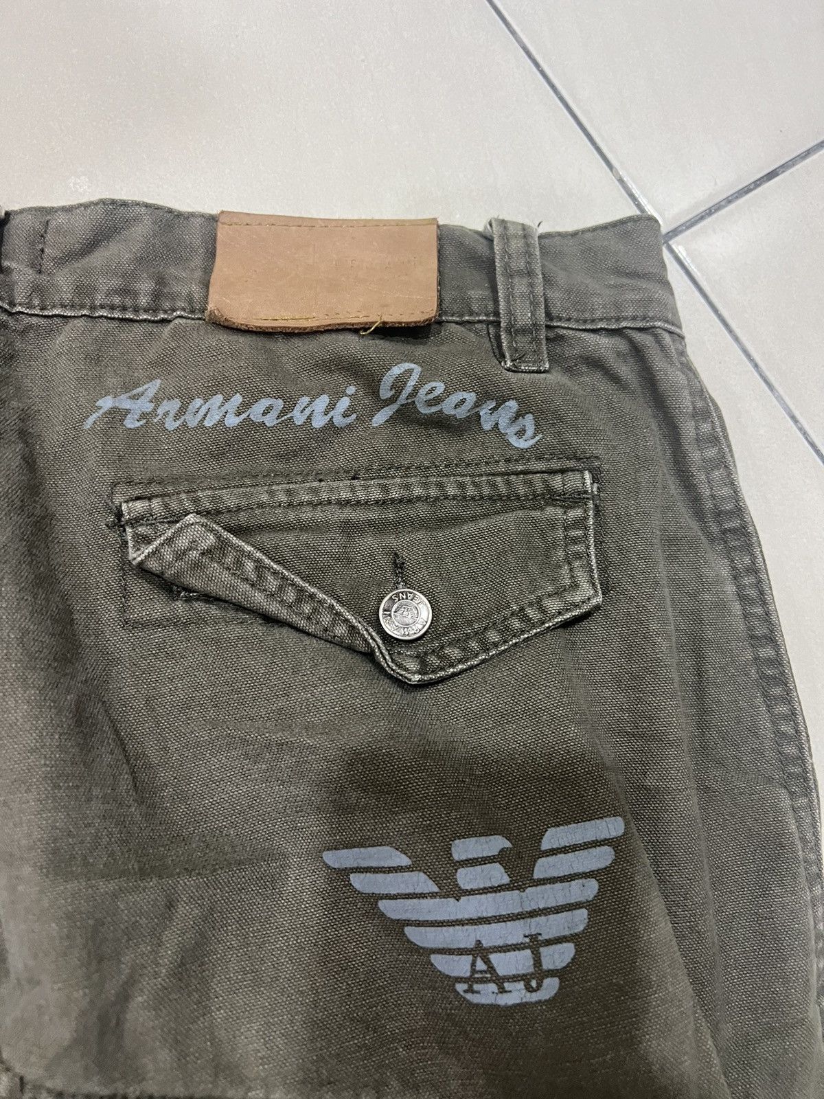 Armani × Vintage Armani Jeans - vintage cargo pants Size US 36 / EU 52 - 16 Thumbnail