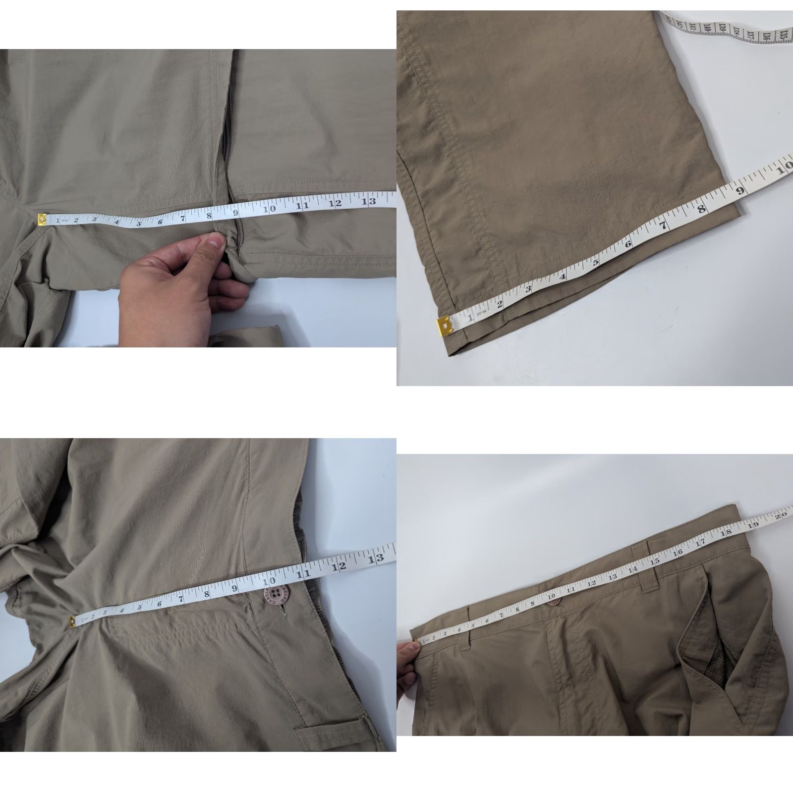 Vintage Cabela's Cargo Pants Mens XL Nylon Convertible Outdoors Classic Fit Tan Straight Front Pants Size US 36 / EU 52 - 8 Thumbnail