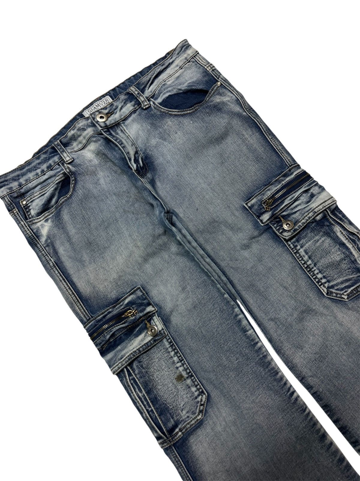 20471120 VINTAGE FLARED GLAMOUR OUTFITTERS SICK WASHED CARGO PUNK Size US 33 - 6 Thumbnail