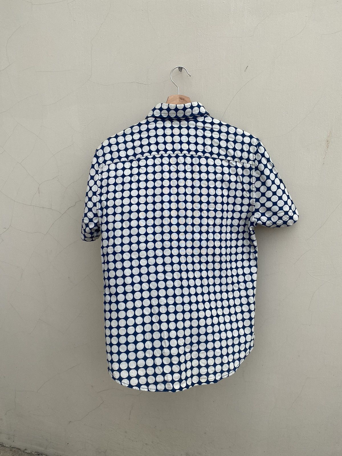 Tornado Mart 2000s Blue Blue Japan - Pure Indigo Dye Polkadot Shirt Size US M / EU 48-50 / 2 - 3 Thumbnail