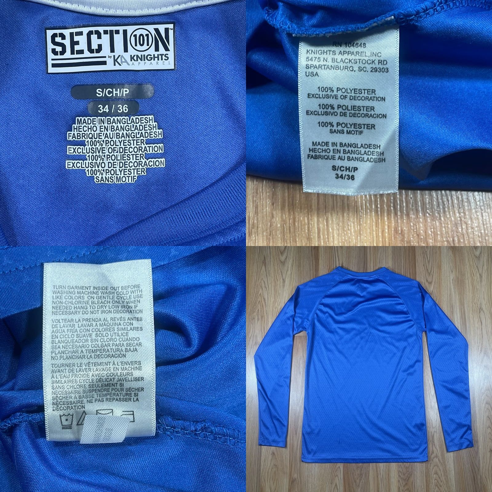 Vintage Section 101 KA Knights Apparel Shirt Mens S Blue Long Sleeve Kentucky Wildcats Size US S / EU 44-46 / 1 - 8 Thumbnail