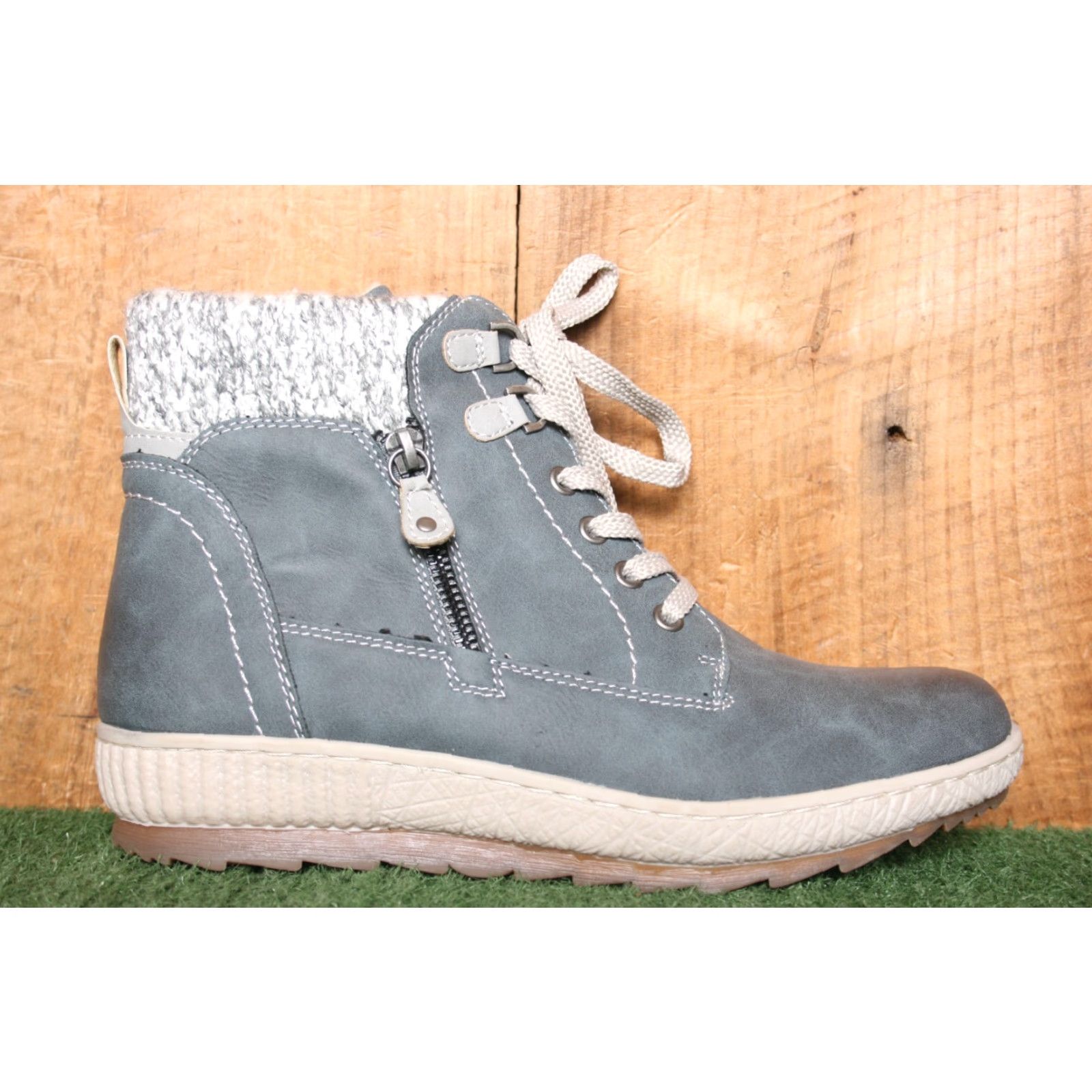 Vintage Spring Step Karlene Bootie Women EU 41 US 10.5 Gray Water Resistant Fleece Lined Ankle Boots Size L / US 10 / IT 46 - 2 Thumbnail