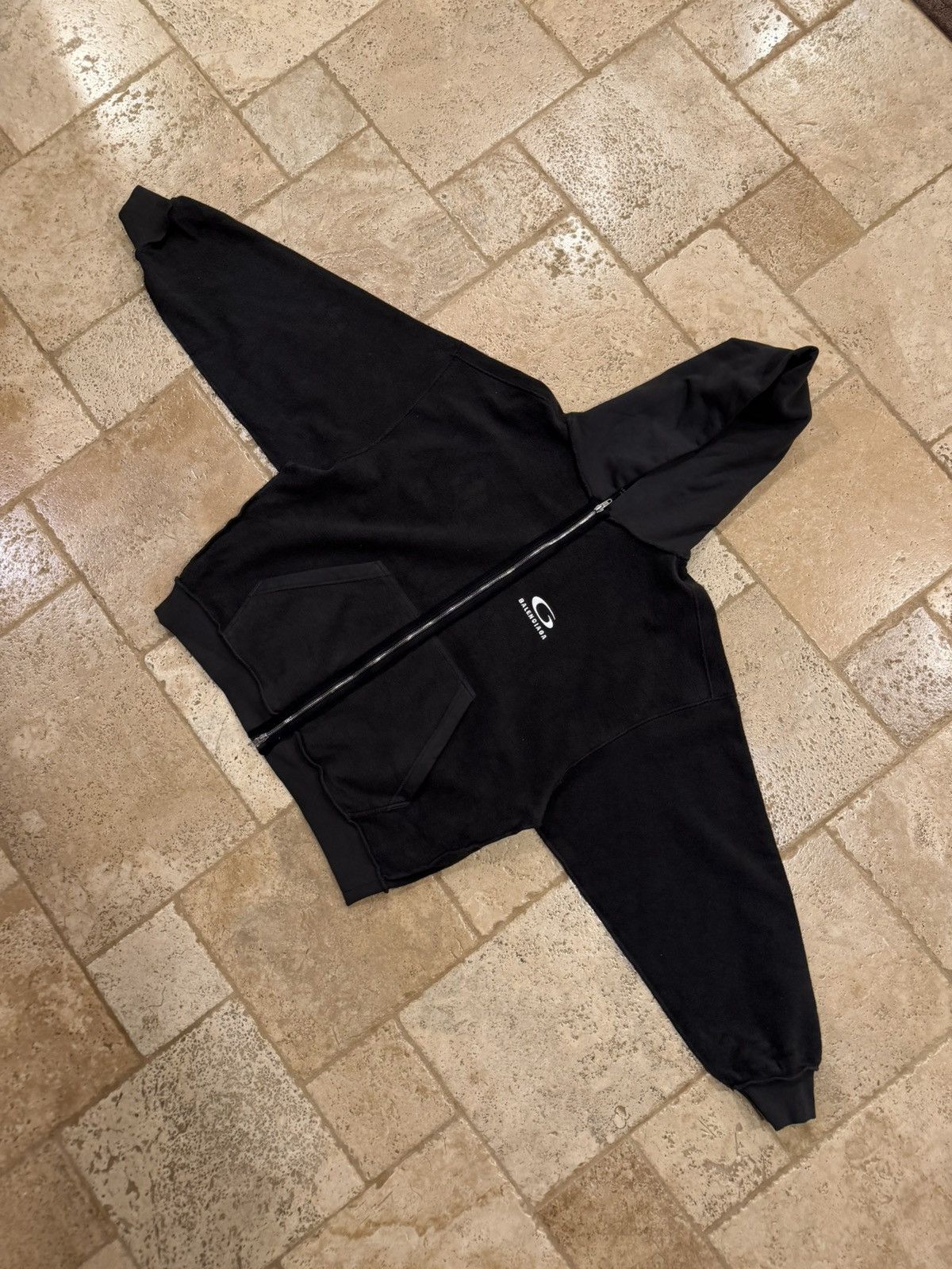 Balenciaga Balenciaga Loop Sports Icon Inside-Out Washed Black Hoodie Size US M / EU 48-50 / 2 - 3 Thumbnail