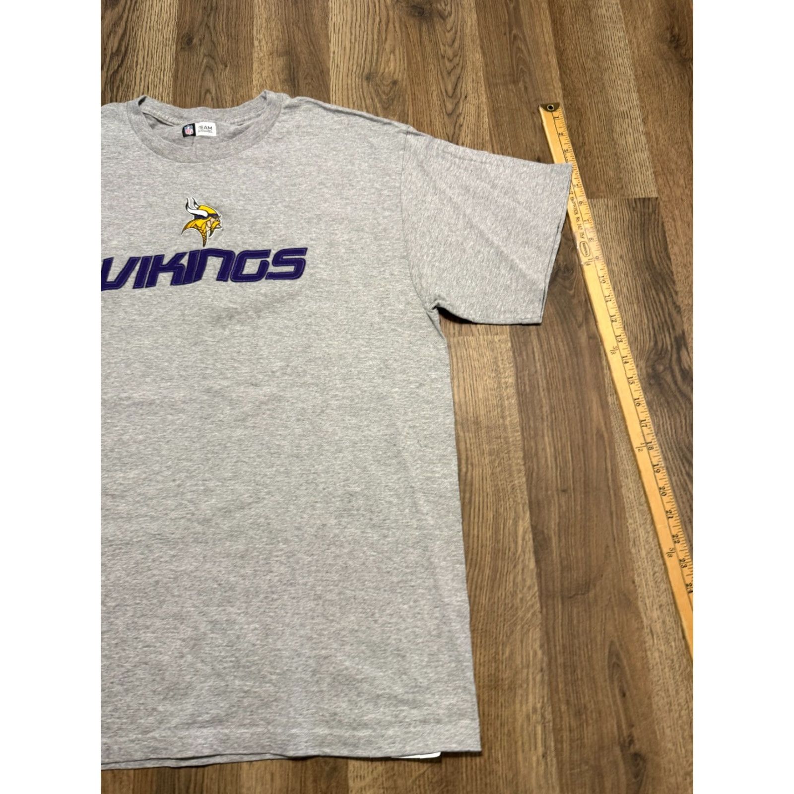 NFL NFL Team Apparel Shirt Men's Large Gray Minnesota Vikings Graphic Print Size US L / EU 52-54 / 3 - 3 Thumbnail