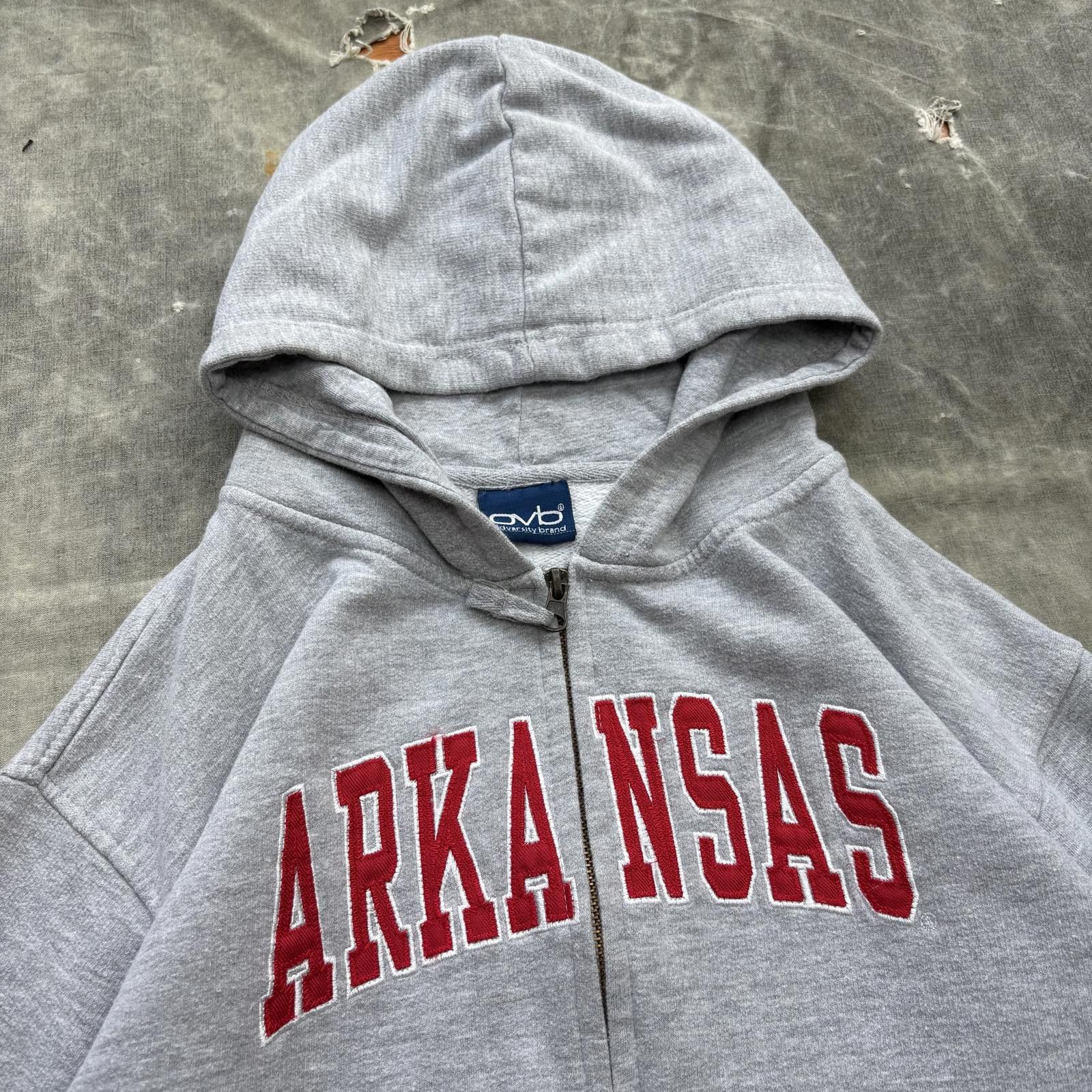 Vintage Vintage Y2K Arkansas Razorbacks Grunge Sport Full Zip Hoodie Size US M / EU 48-50 / 2 - 2 Thumbnail