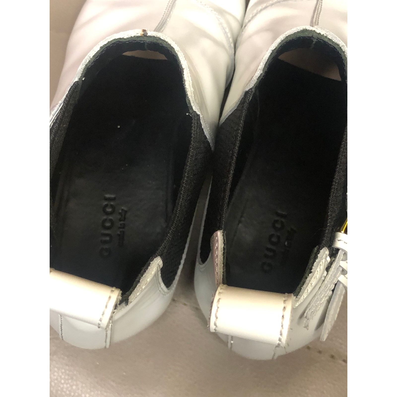 Gucci GUCCI Cordovan Lux Leather ankle boots in Great White 36 Size US 6 / IT 36 - 15 Thumbnail