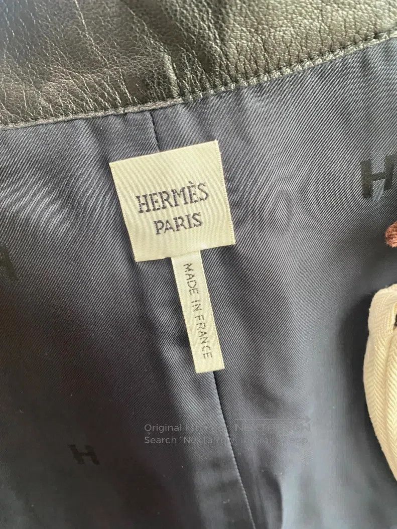 Hermes Hermes Black Leather Skirt Size 24" / US 00 / IT 34 - 4 Thumbnail