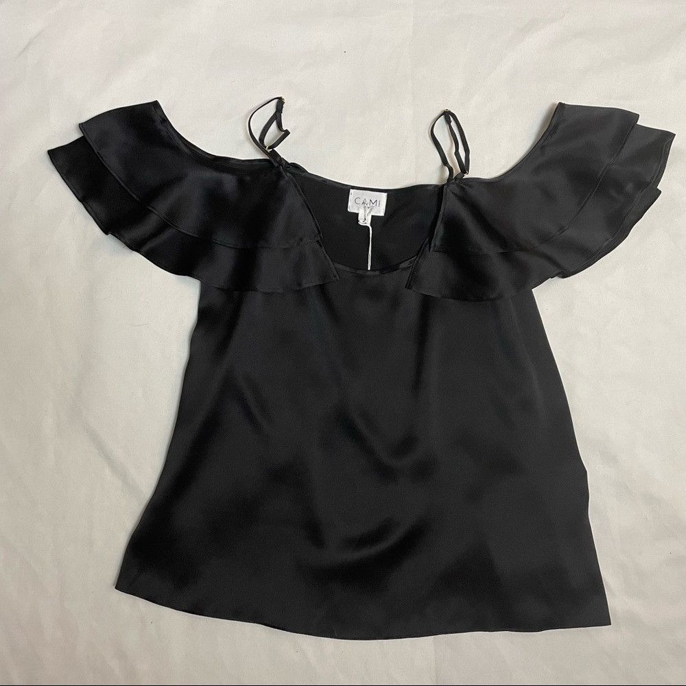 CAMI NYC NWT New $168 Cami NYC The Samantha Cold Shoulder Silk Top B Size S / US 4 / IT 40 - 5 Thumbnail
