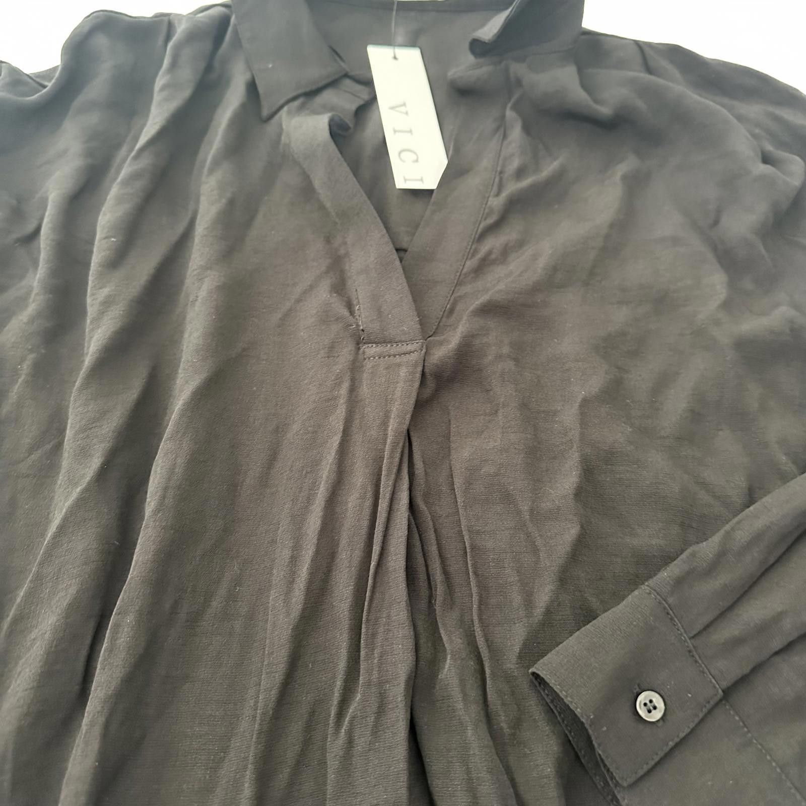 Designer VICI Casual Button-Up Blouse - Size L - Size L / US 10 / IT 46 - 2 Thumbnail