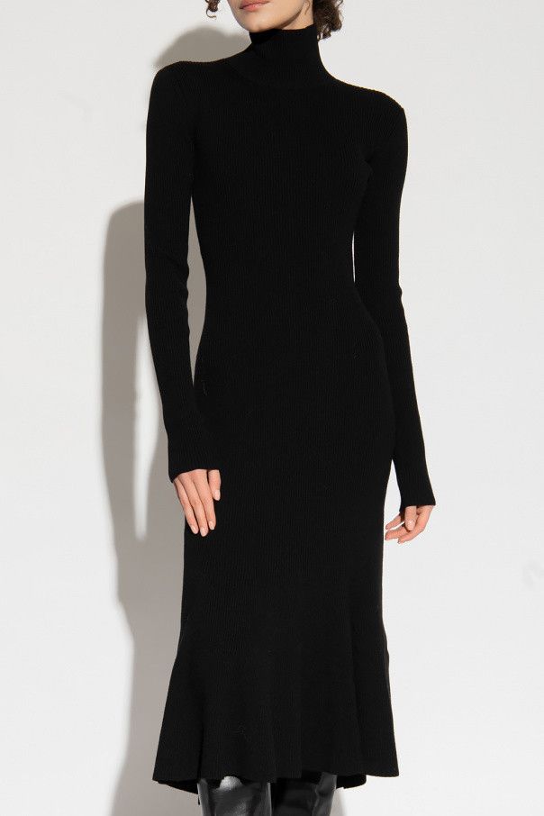 Balenciaga o1mt1gz1224 Turtleneck Dress in Black Size S / US 4 / IT 40 - 3 Thumbnail
