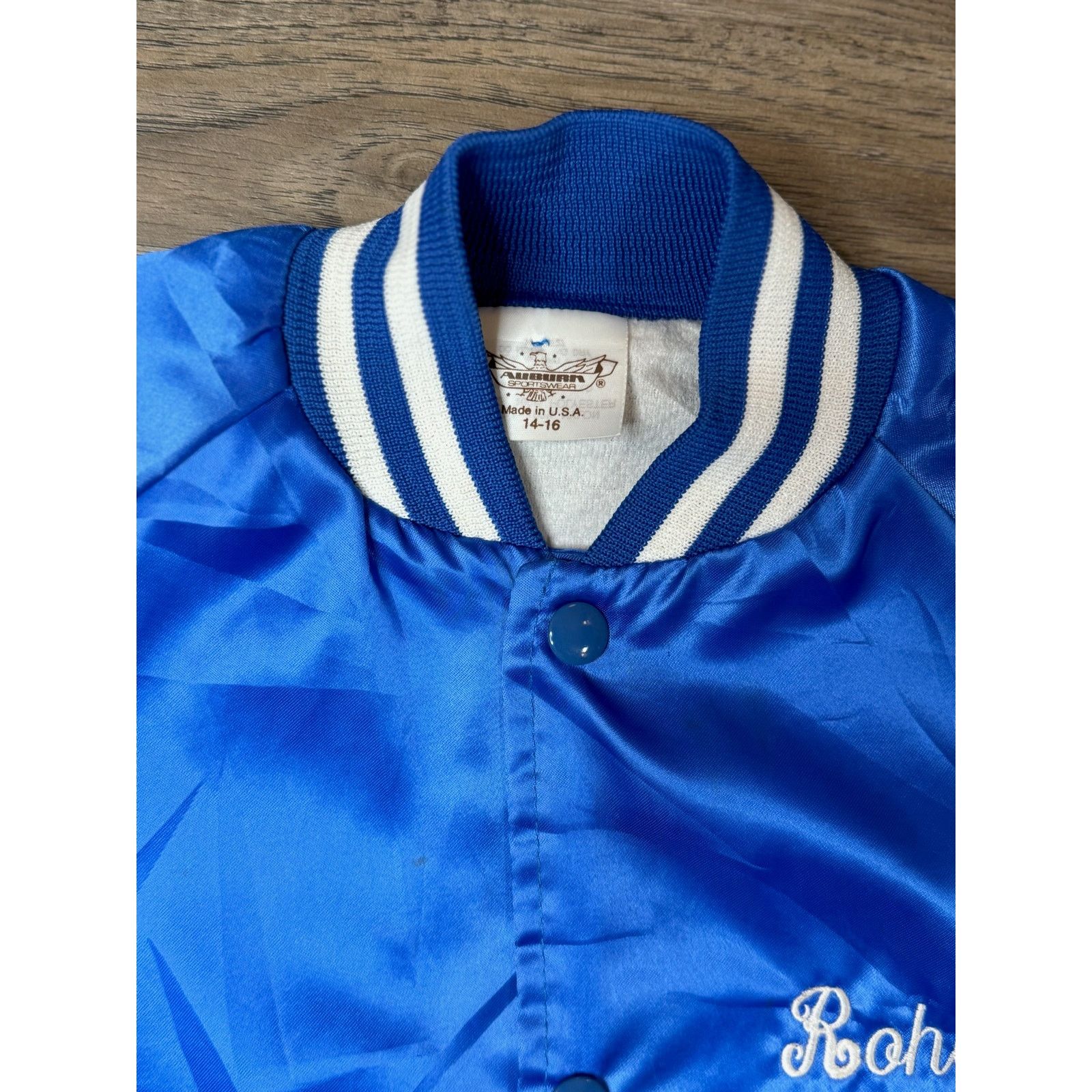 Auburn Sportswear Vintage Auburn Sportswear Youth Satin Jacket Little League Size US XXS / EU 40 - 3 Thumbnail