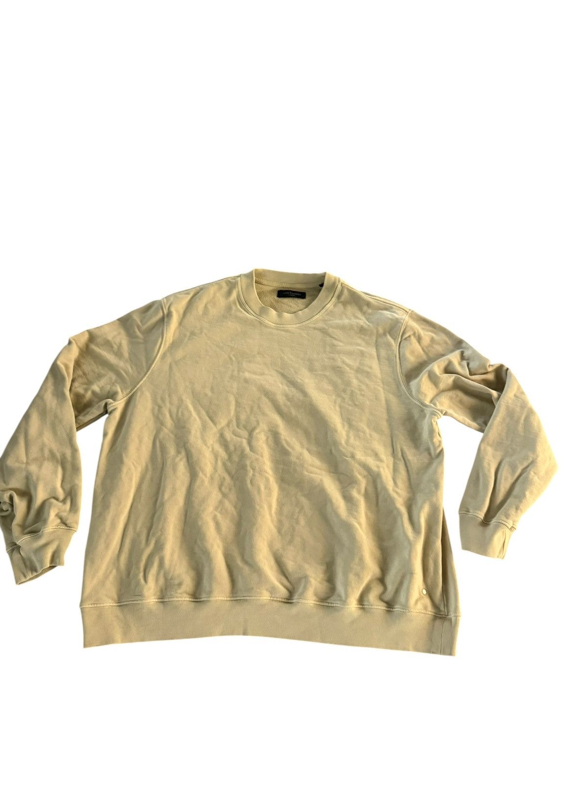 Allsaints AllSaints Crew Sweatshirt Mens Xl Sand Beige Pullover Size US XL / EU 56 / 4 - 1 Thumbnail