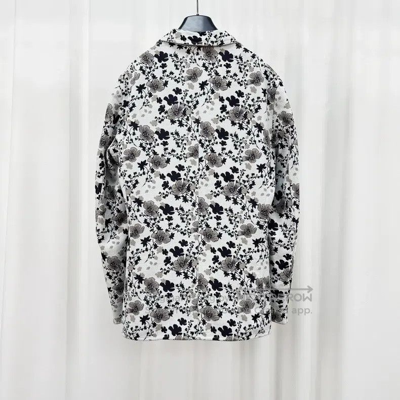 Hermes Hermes Double-sided broken flower cotton and linen blazer Size 46R - 5 Thumbnail