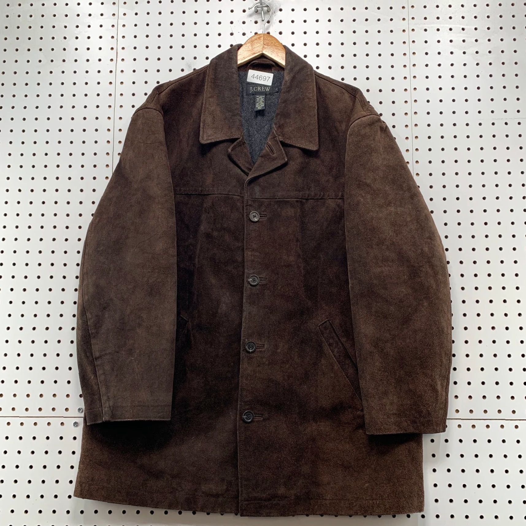 J.Crew VINTAGE J.CREW Coat Mens L Brown Leather Suede Barn Heavy Wool Lined Overcoat Winter Casual Jacket Womens? Size US L / EU 52-54 / 3 - 2 Thumbnail