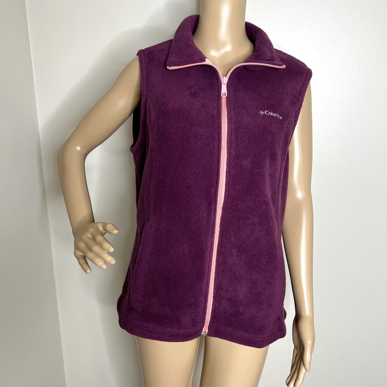 Columbia Columbia Purple Full Zip Fleece Vest Size L / US 10 / IT 46 - 8 Thumbnail