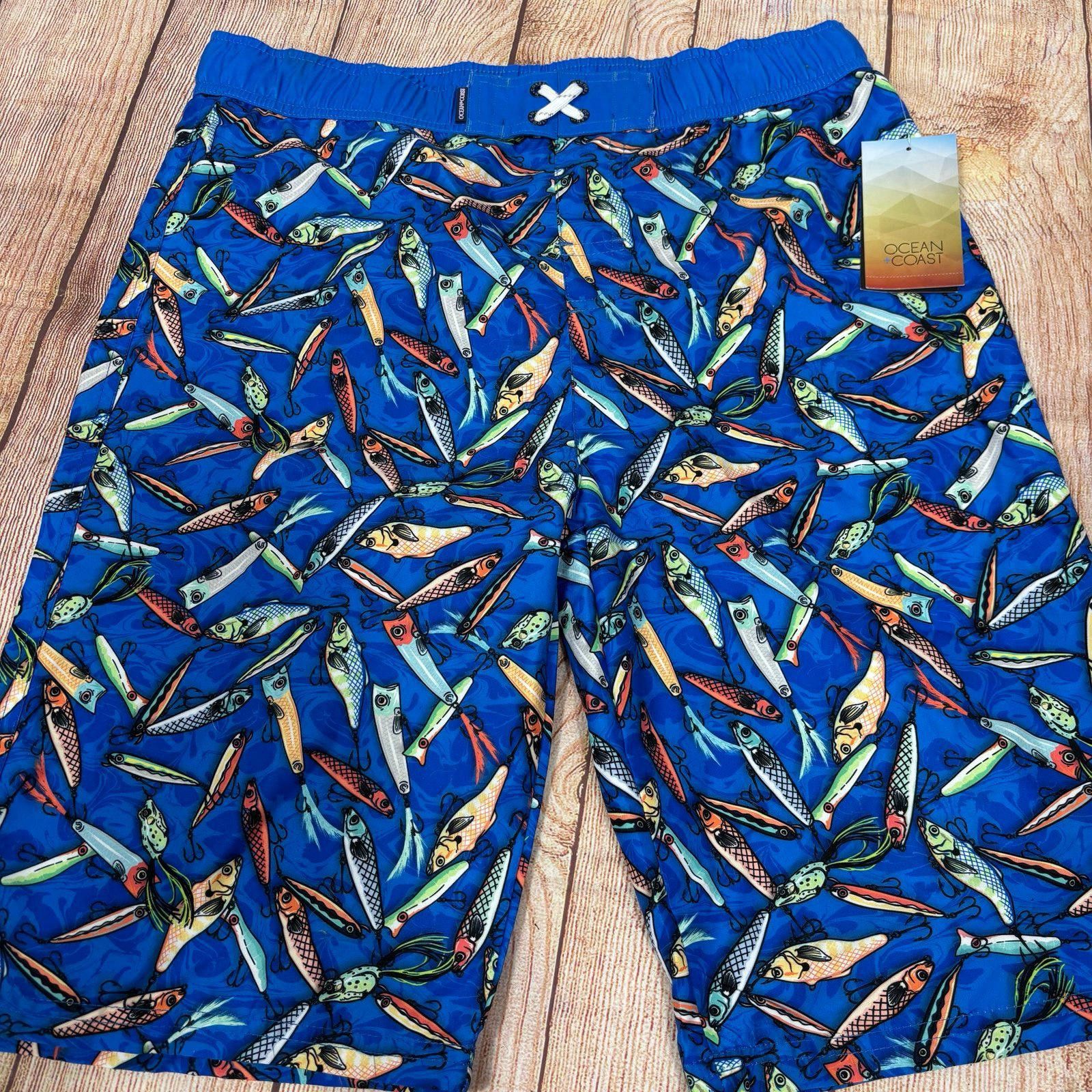 Other Ocean and Coast Fishing Lure Print Swim Shorts XL NWT Size US 26 / EU 42 - 1 Thumbnail