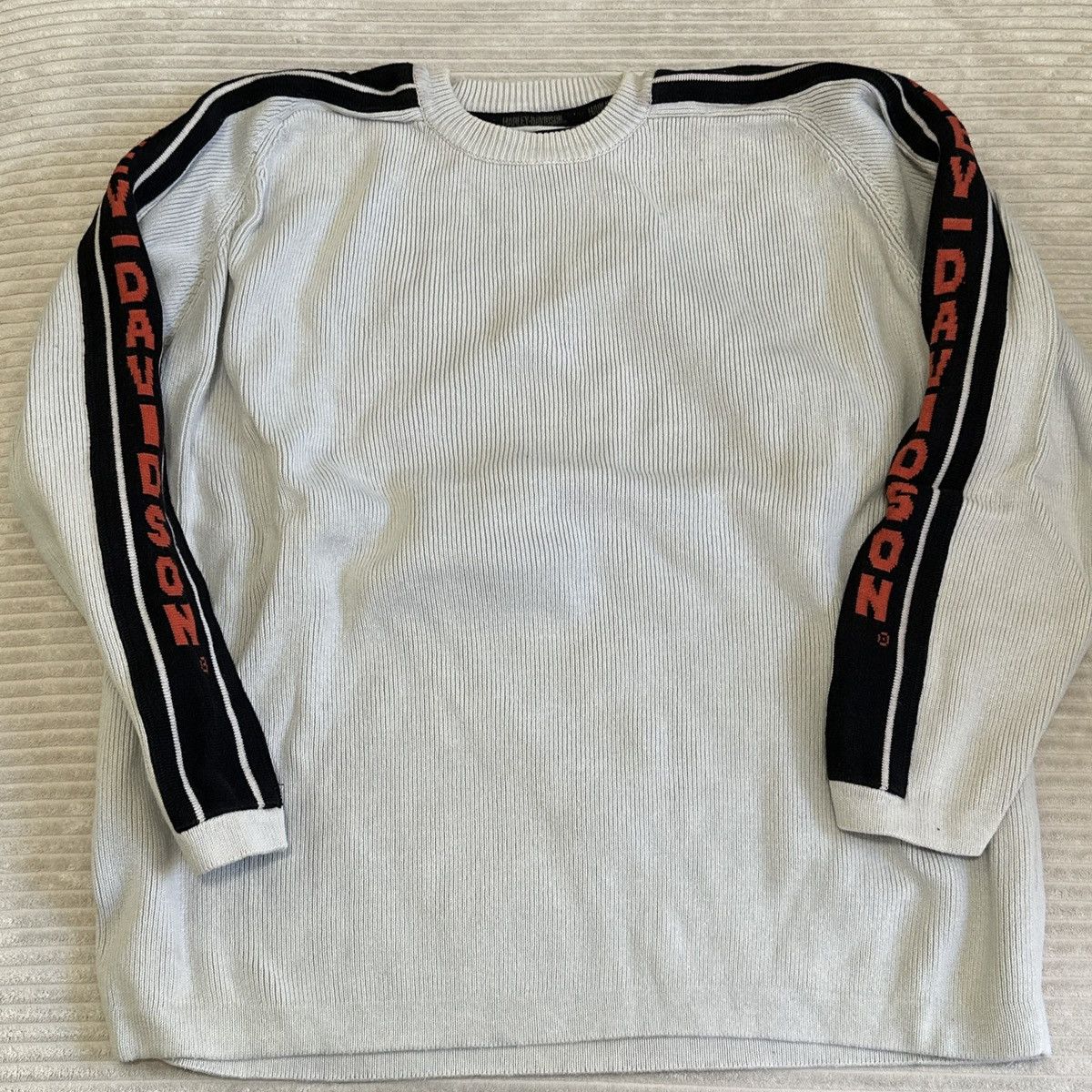 Harley Davidson Vintage Harley Davidson Cotton Sweater Sleeve Print Men's Size US XL / EU 56 / 4 - 1 Thumbnail
