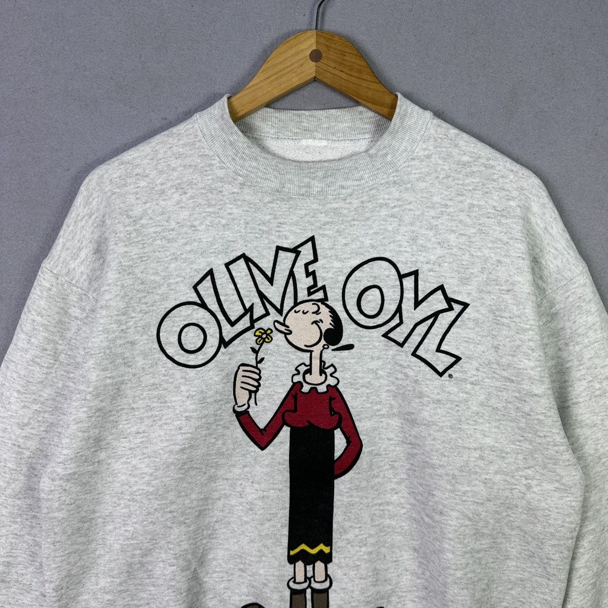 Vintage Vintage 1993 Popeye Olive Oyl Sweatshirt Made in USA Size US L / EU 52-54 / 3 - 4 Thumbnail