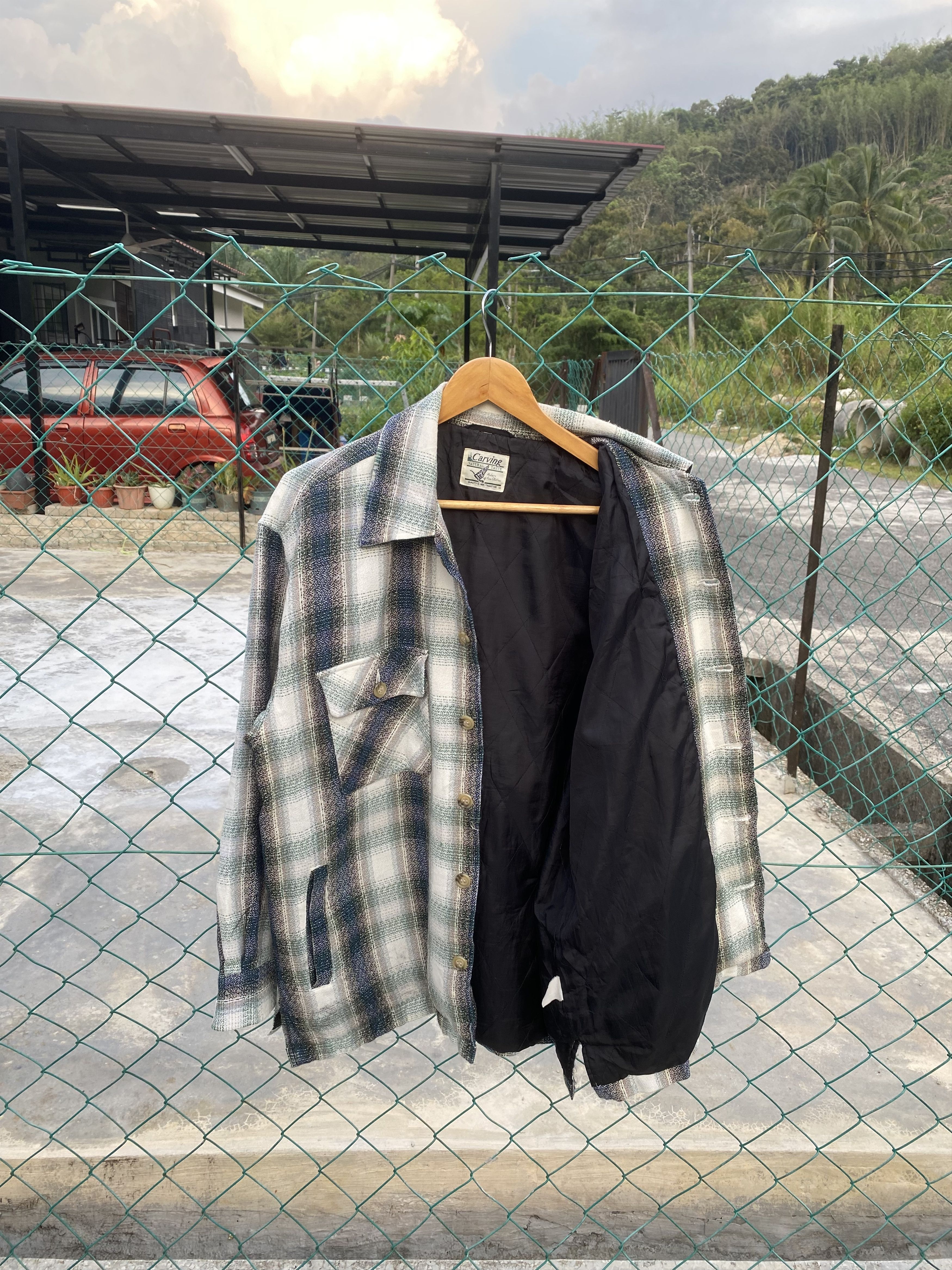 Flannel Vintage Carving green shadow plaid flannel Size US M / EU 48-50 / 2 - 3 Thumbnail