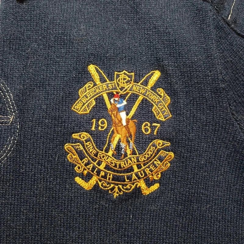 Ralph Lauren Ralph Lauren Blue Cashmere Blend Polo Shirt M Big Logo Size US M / EU 48-50 / 2 - 5 Thumbnail