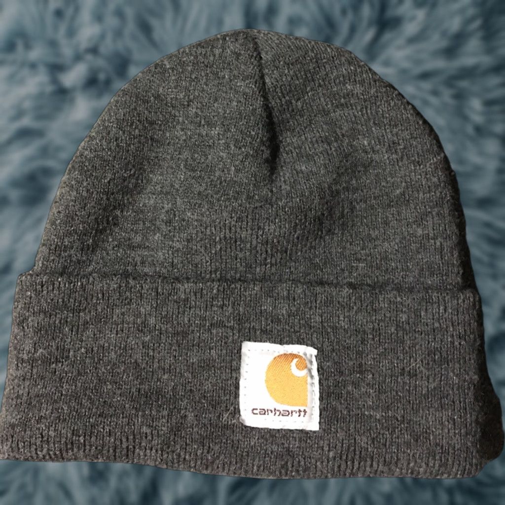 Carhartt VINTAGE Carhartt Beanie Hat OSFA Men One Size Gray Grunge Workwear 90s USA Carhartt Beanie Hat Mens Vintage USA Grunge Workwear 90s Size ONE SIZE - 1 Thumbnail