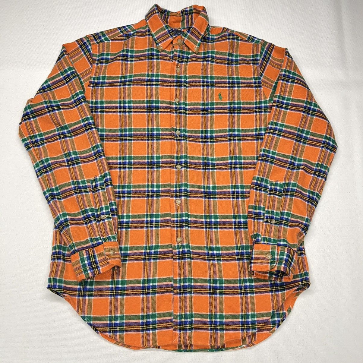 Polo Ralph Lauren Polo Ralph Lauren Flannel Shirt Orange Button Down Classic Size US M / EU 48-50 / 2 - 1 Thumbnail