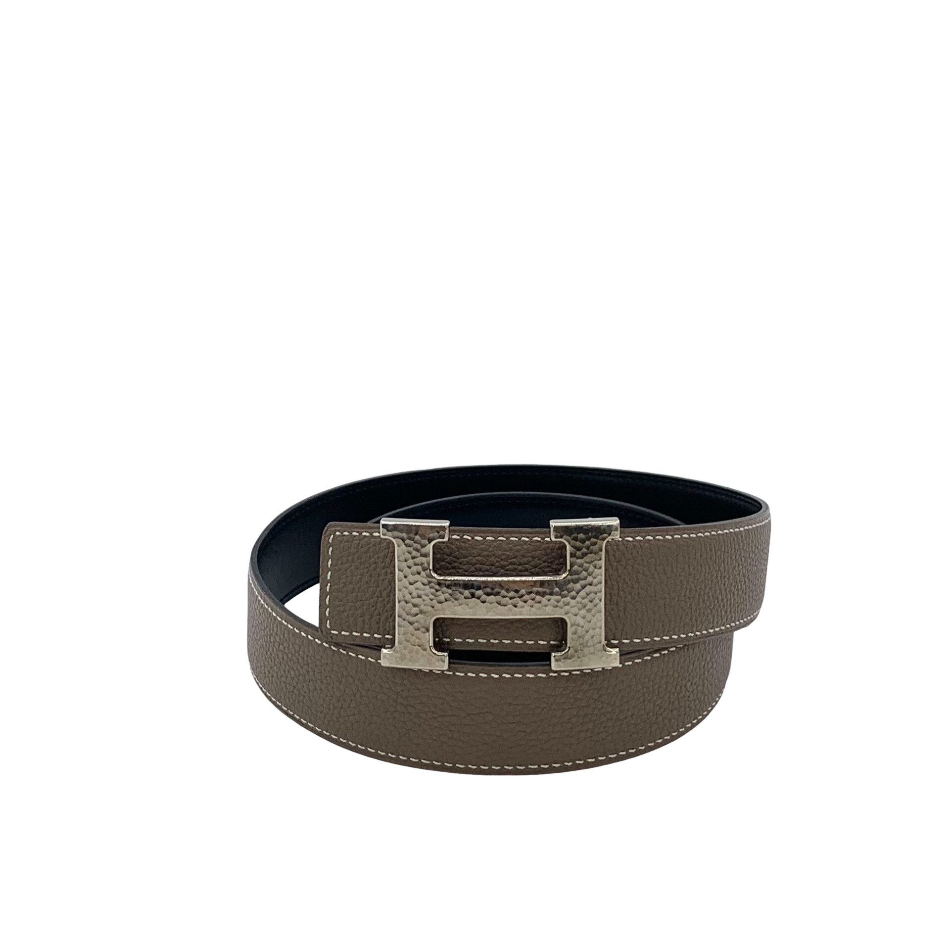 Hermes Hermes H Martelé Buckle Reversible Belt 95 Size 38 - 1 Thumbnail