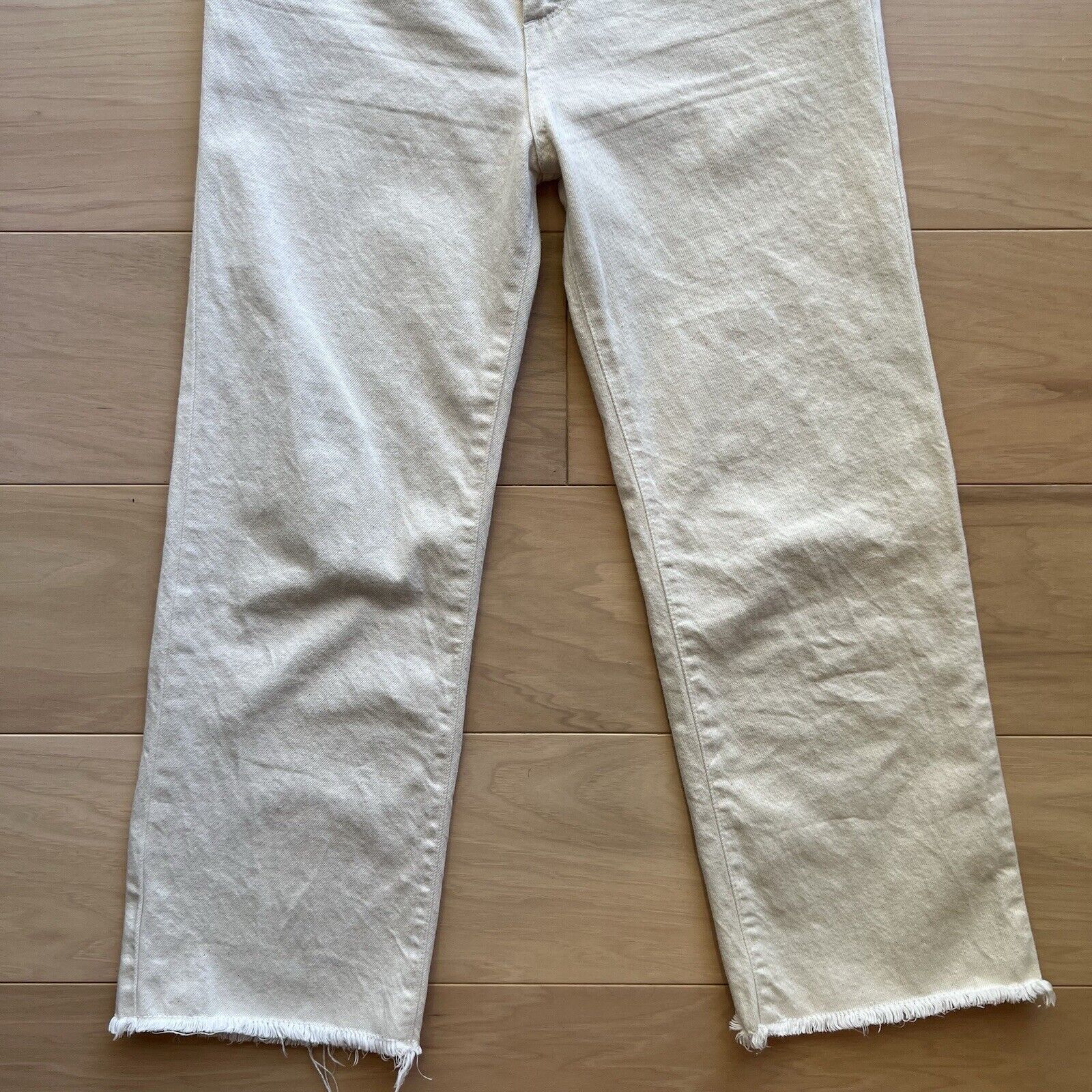 Rodebjer Rodebjer Farrah Jeans Women's 28 Cream Straight Fit Glam Size 28" / US 6 / IT 42 - 4 Thumbnail