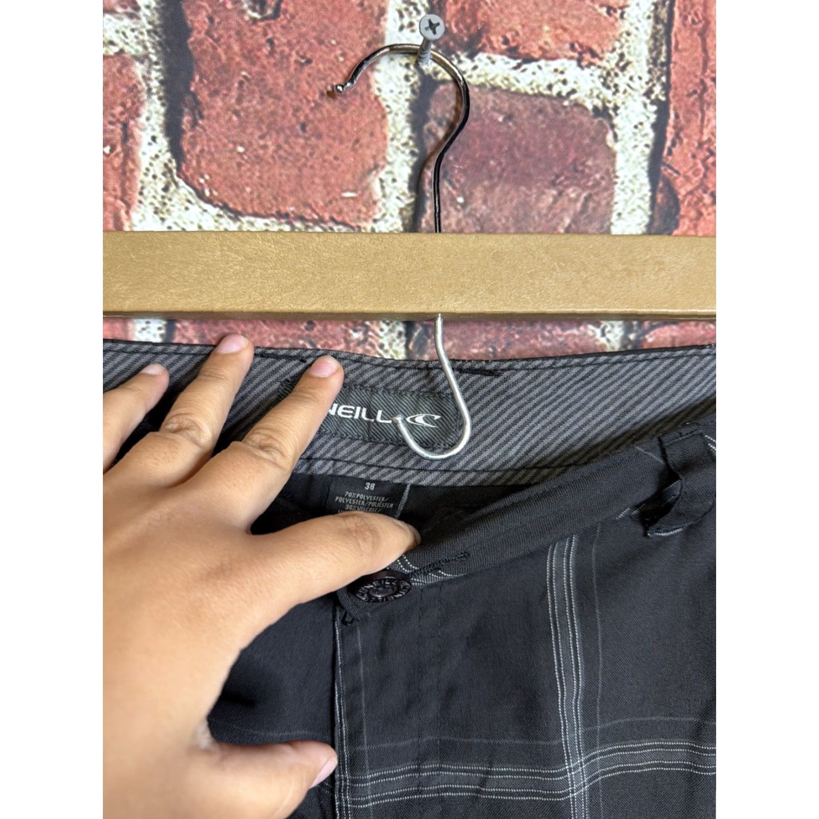 O'Neill O'Neill Flat Front Casual Shorts Men's Size 38 Black Size US 38 / EU 54 - 2 Thumbnail