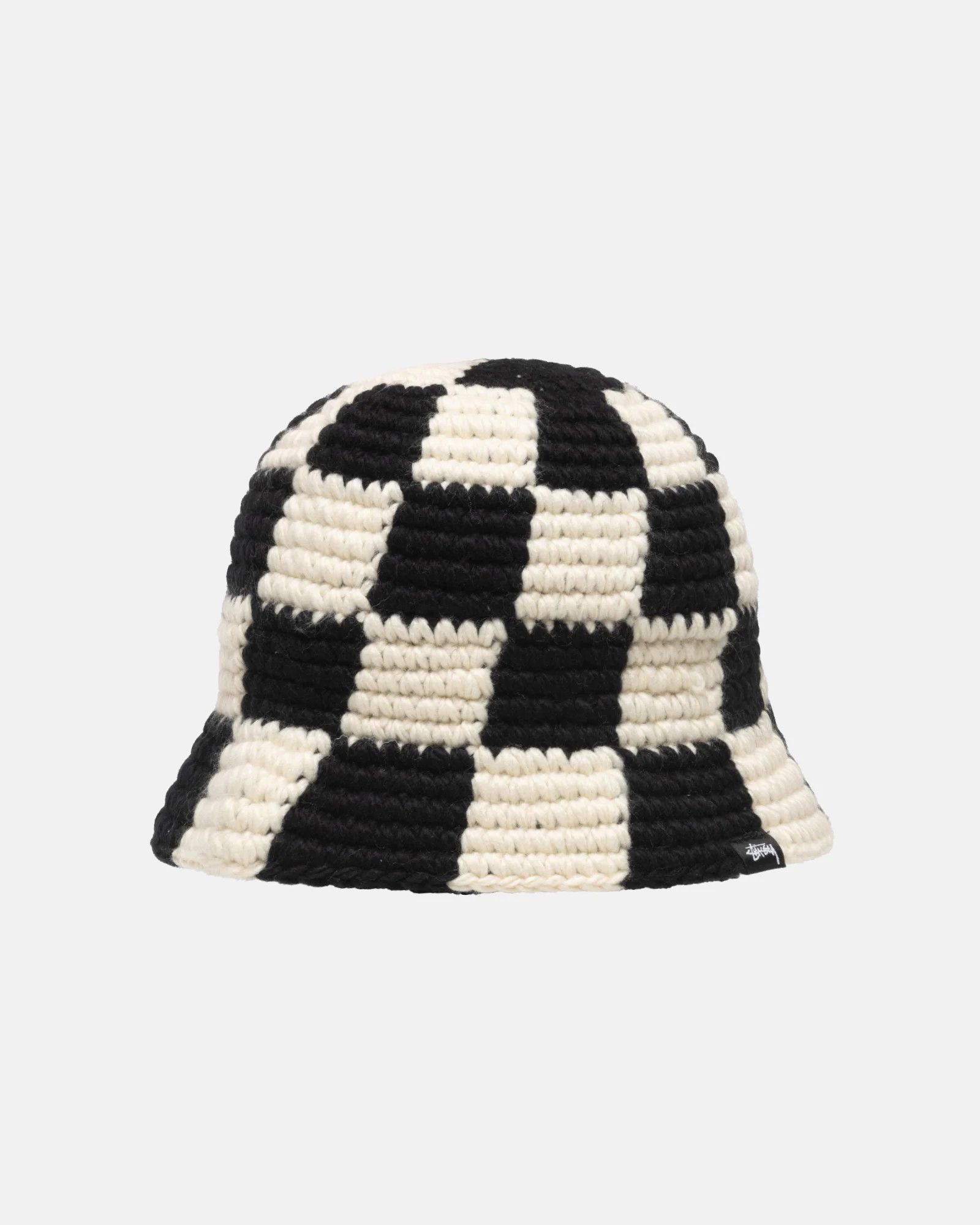 Stussy BUCKET HAT CHECKER KNIT Size ONE SIZE - 1 Thumbnail