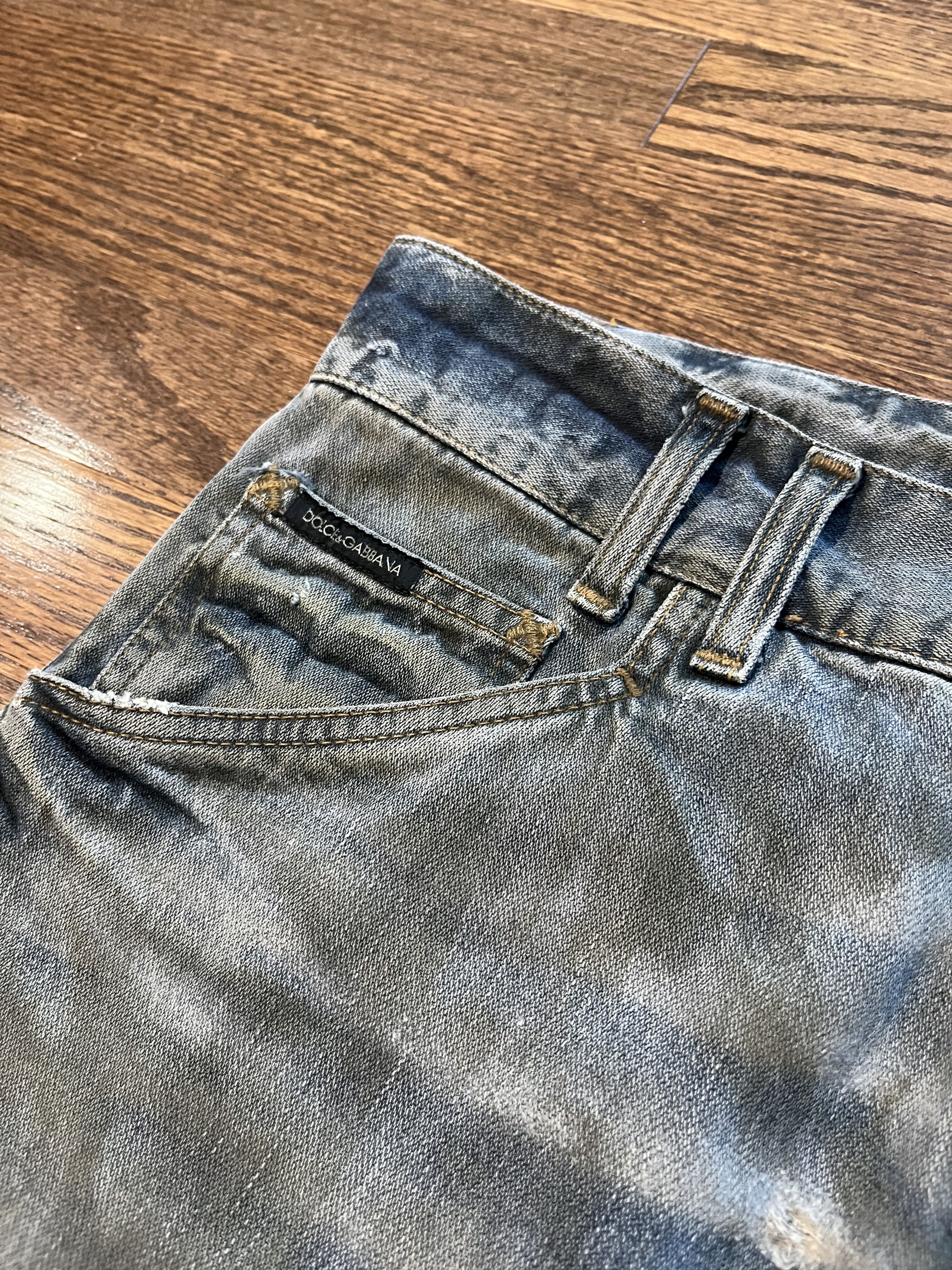 Dolce & Gabbana Dolce & Gabbana Mud Wash Embroidered Jeans Size US 34 / EU 50 - 2 Thumbnail