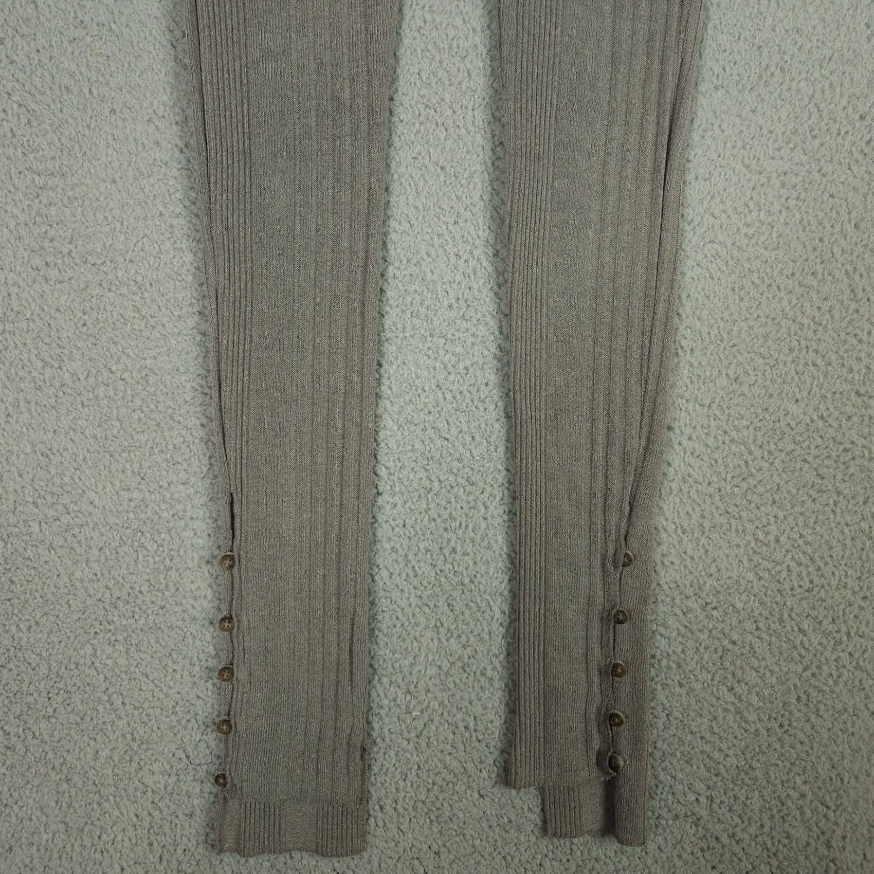 Free People Free People pant Womens Size S grey knit button leg pull-on skinny Size 28" / US 6 / IT 42 - 8 Thumbnail