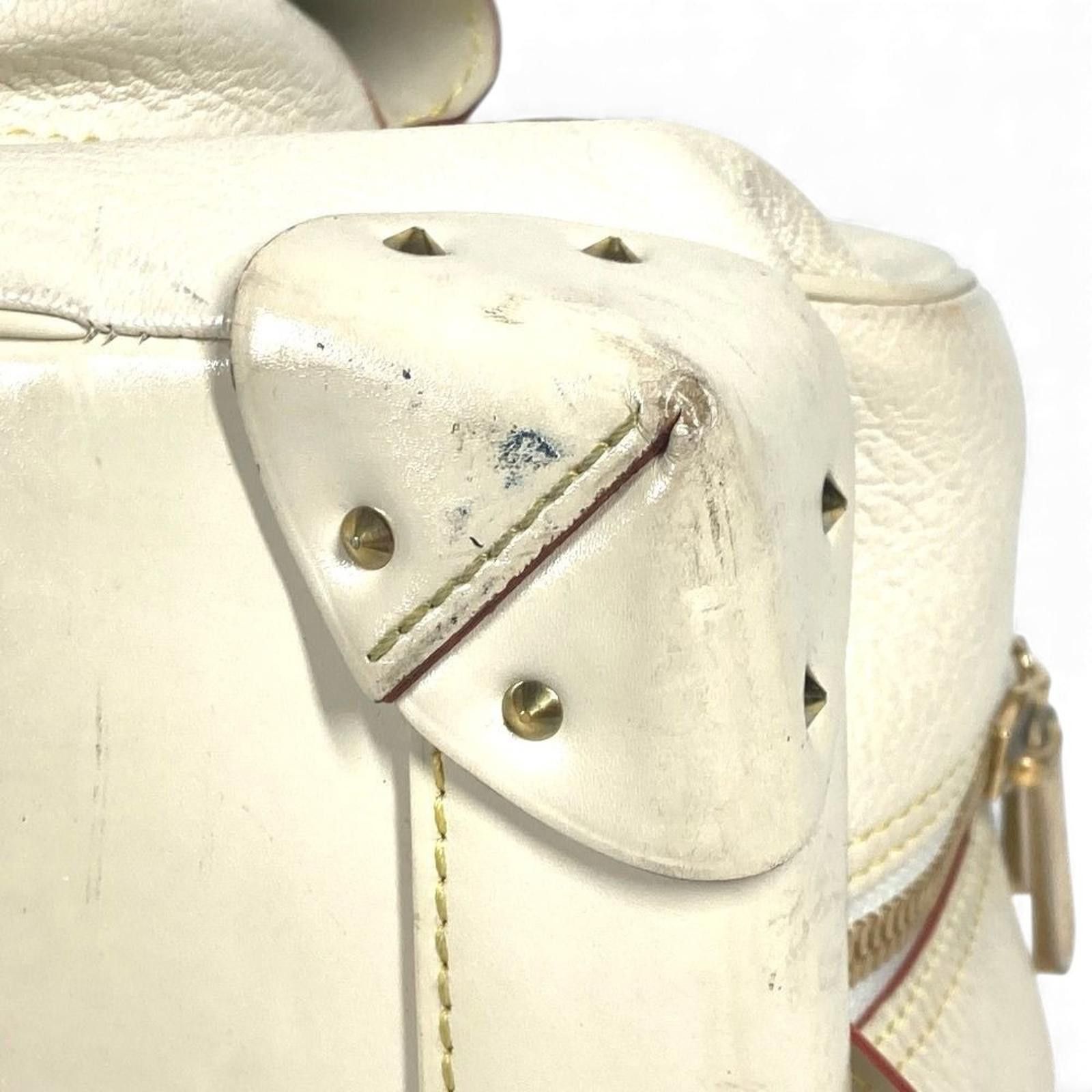 Louis Vuitton Louis Vuitton - White Leather Handbag Gold Hardware Size ONE SIZE - 4 Thumbnail