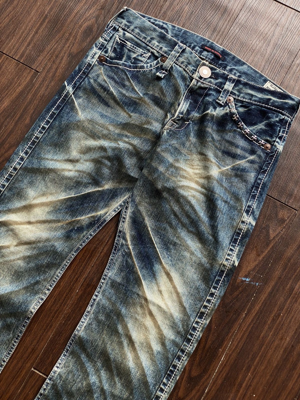 Tornado Mart WHISKER WAXED STUDDED BLUEWAY JEANS MAKER MADE IN NIPPON Size US 34 / EU 50 - 17 Thumbnail