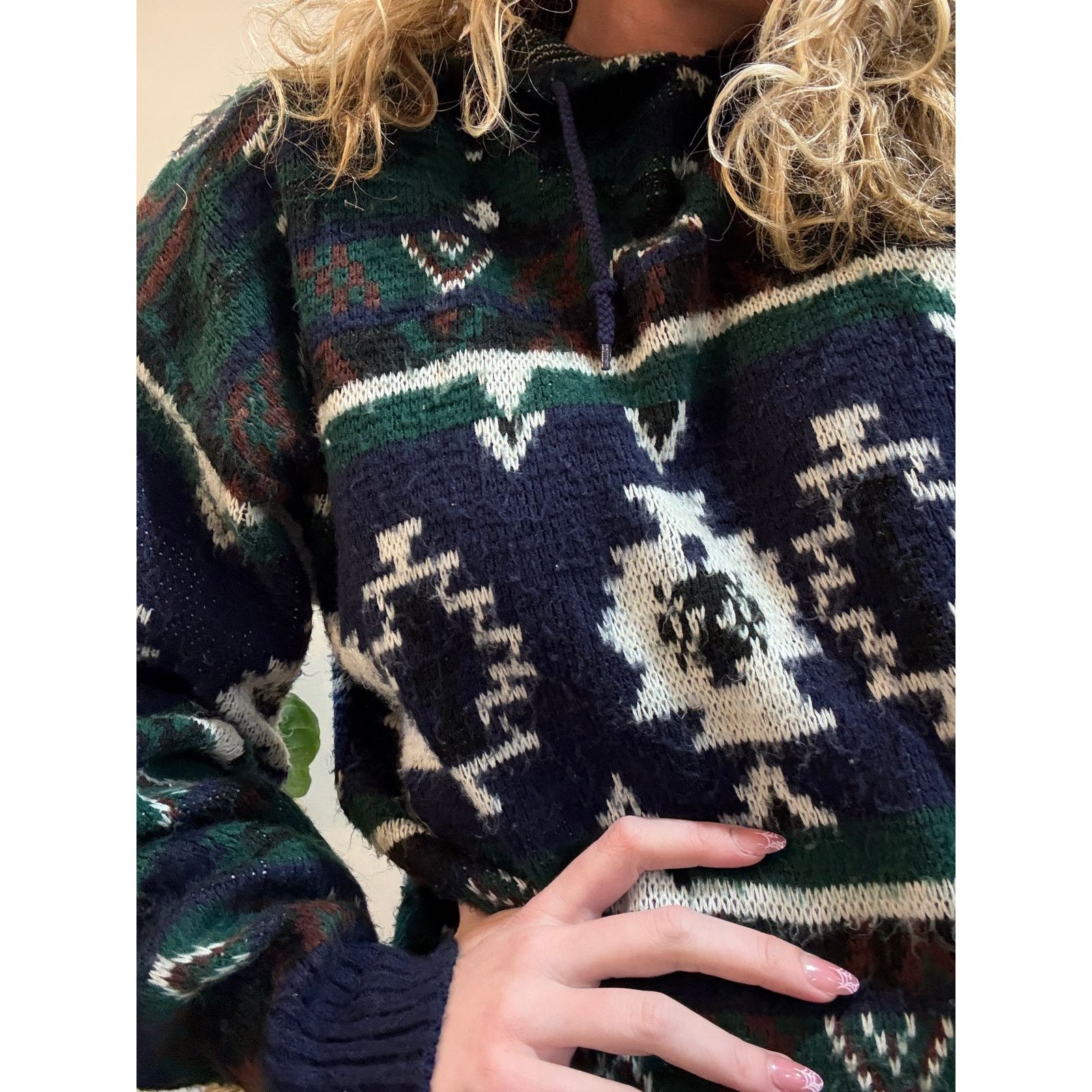 Other 90s Southwestern Hooded Knit Pullover size XL Size US XL / EU 56 / 4 - 4 Thumbnail