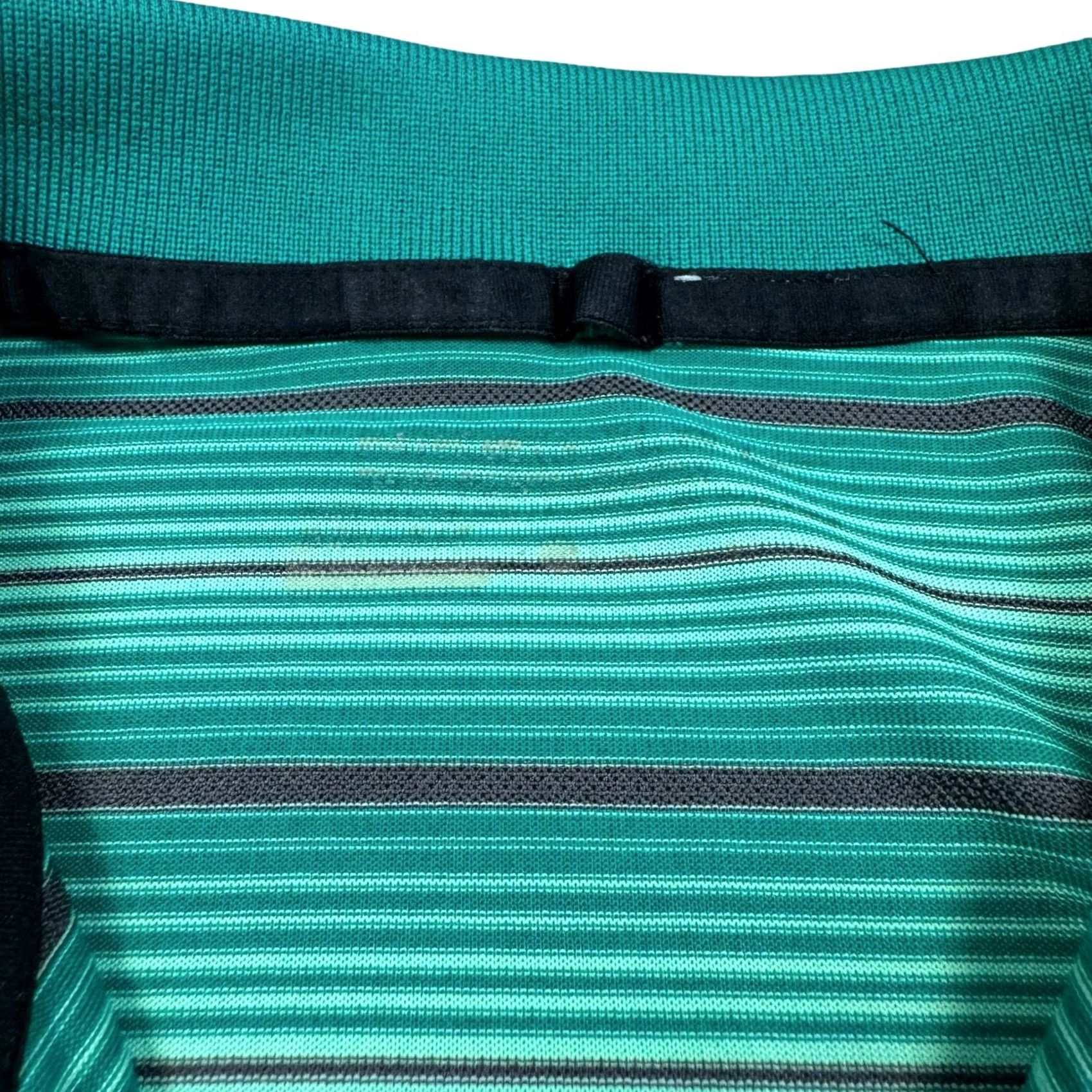 Nike Nike Polo Shirt Mens Large Short Sleeve Striped Dri-fit Green Black Golf Stretch Size US L / EU 52-54 / 3 - 4 Thumbnail