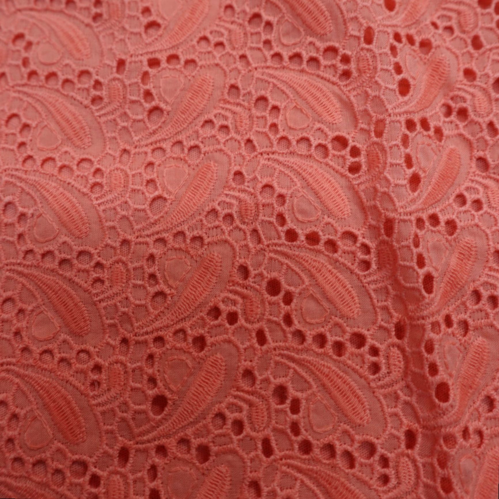 J.Crew J.CREW Blouse Womens Top S Pink Cotton Lace KP6167 NEW Size S / US 4 / IT 40 - 2 Thumbnail
