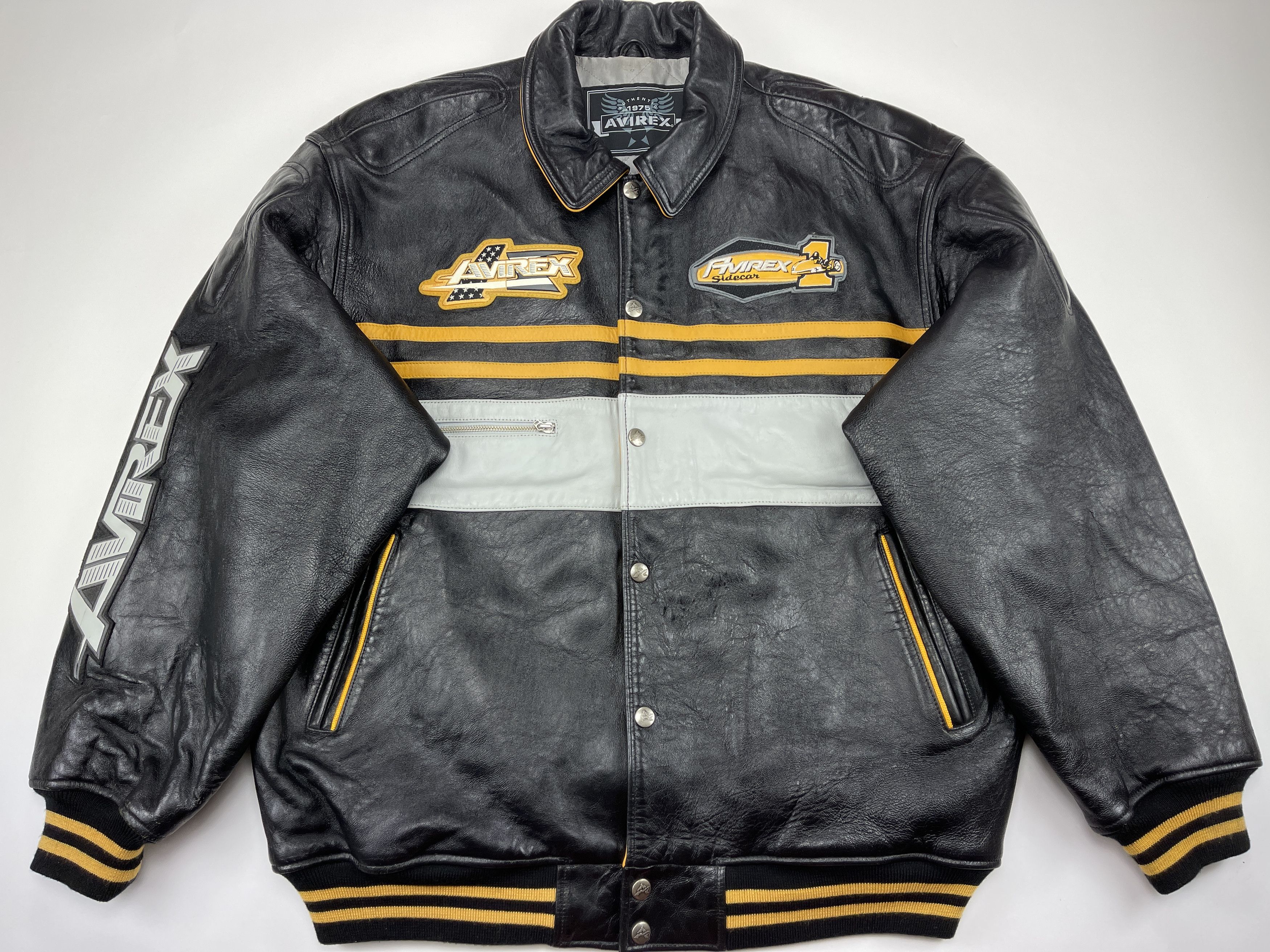 Avirex AVIREX leather jacket, 25th Racing, vintage, 90s hip hop XXL Size US XXL / EU 58 / 5 - 2 Thumbnail