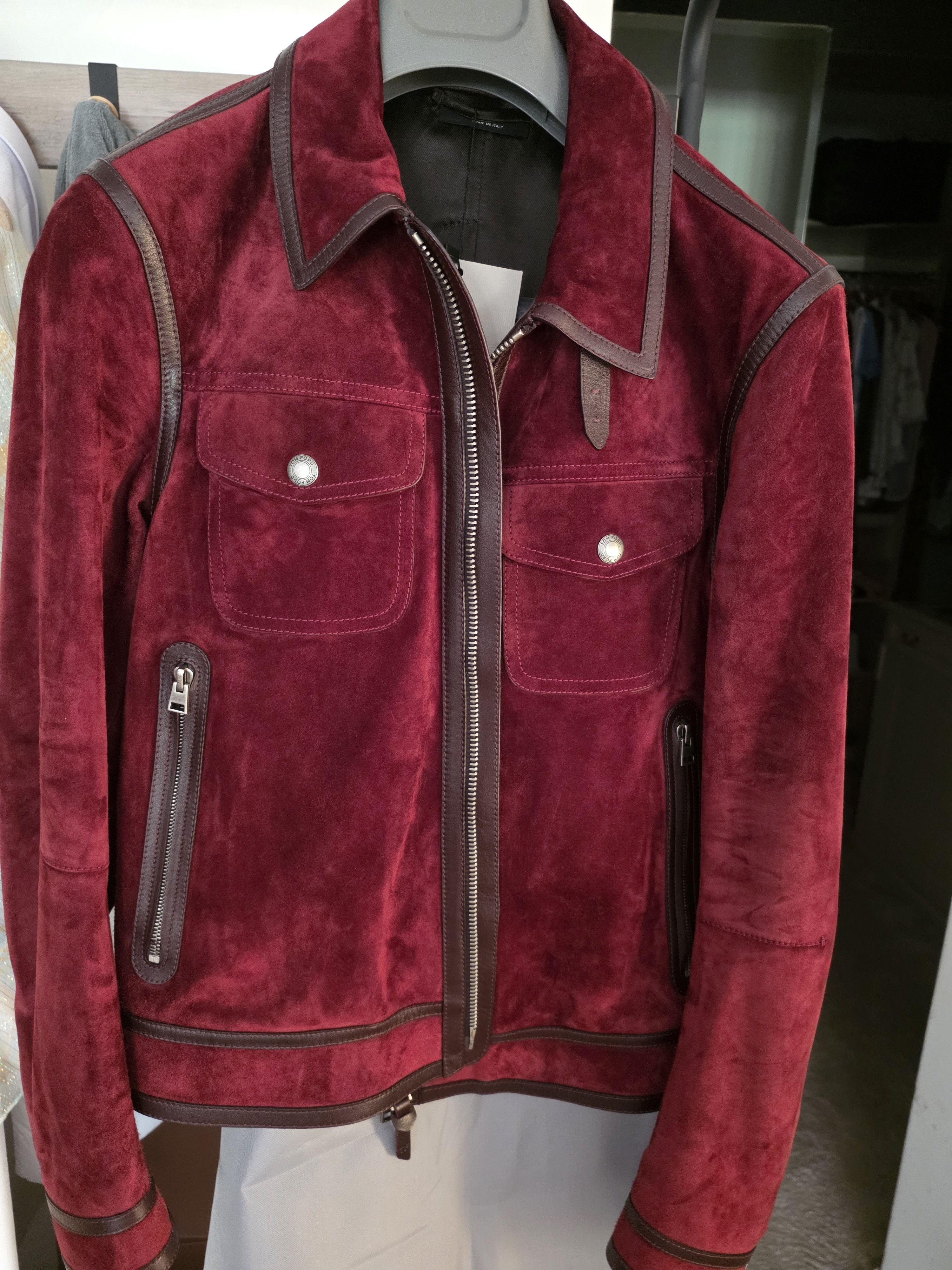 Tom Ford Tom ford red leather jacket Size US S / EU 44-46 / 1 - 3 Thumbnail