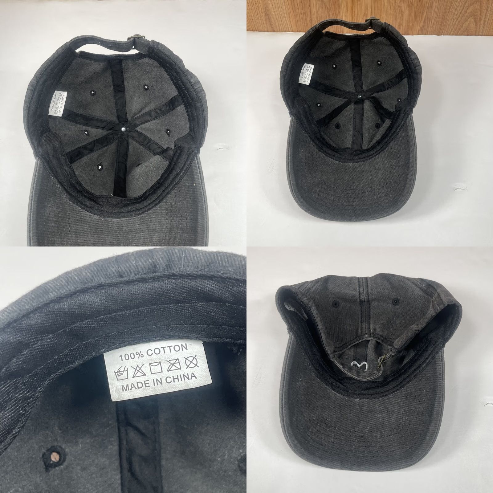 Vintage Unknown Embroidered Adjustable Baseball Hat Cap Solid Faded Black Cotton Cap Unisex Adults StrapBack Mens Womens Hat Size ONE SIZE - 8 Thumbnail