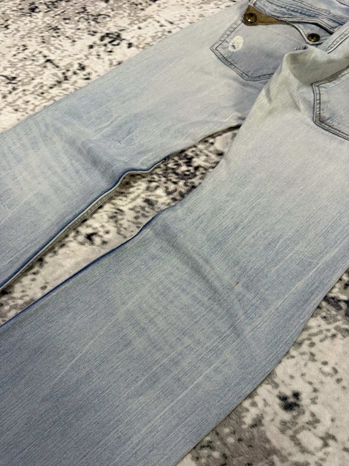Le Grande Bleu (L.G.B.) Root Three Japan Double Pocket Wide Leg Flare Jeans Size US 30 / EU 46 - 12 Thumbnail