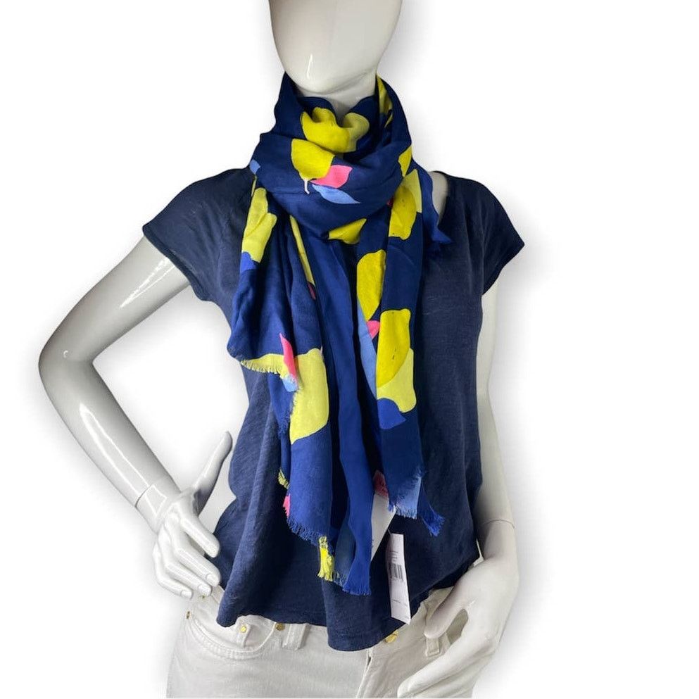Kate Spade Kate Spade Lemon Zest Oblong Scarf River Blue KS1002511 Size ONE SIZE - 1 Thumbnail