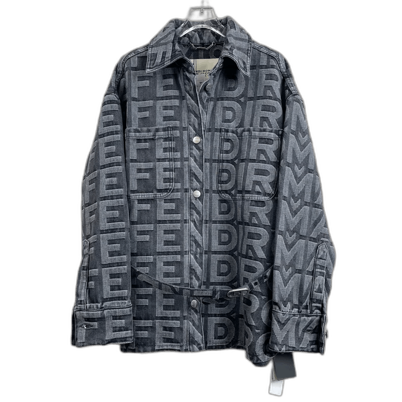Fendi Fendi Denim Jacket with Logo Belt Size US M / EU 48-50 / 2 - 1 Thumbnail