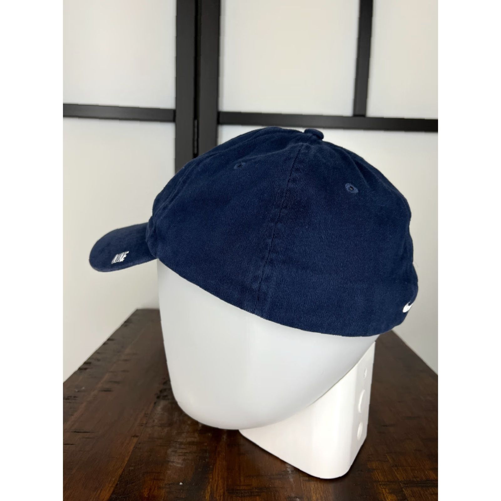Nike Nike Hat Cap Fitted Adult One Size Blue Swoosh Stretch Golf Golfer Cotton Blend Size ONE SIZE - 5 Thumbnail