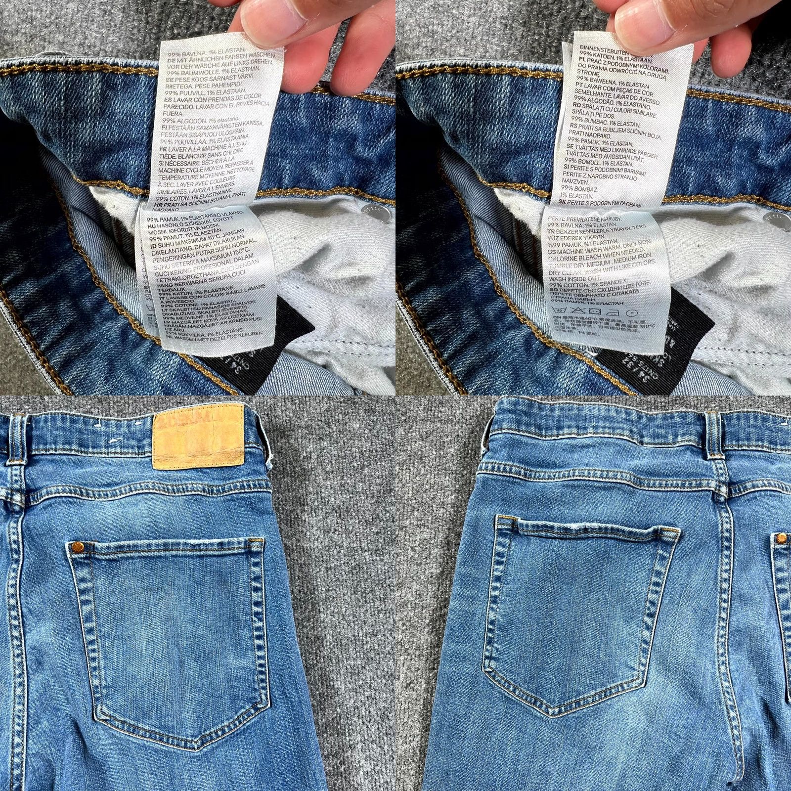 H&M H&M Jeans Men 34x32 Blue Denim Medium Wash 5-Pocket Low Waist Skinny Leg Outdoor Jeans Mens Blue 34x32 Regular Fit Typed: Jeans Size US 34 / EU 50 - 9 Thumbnail