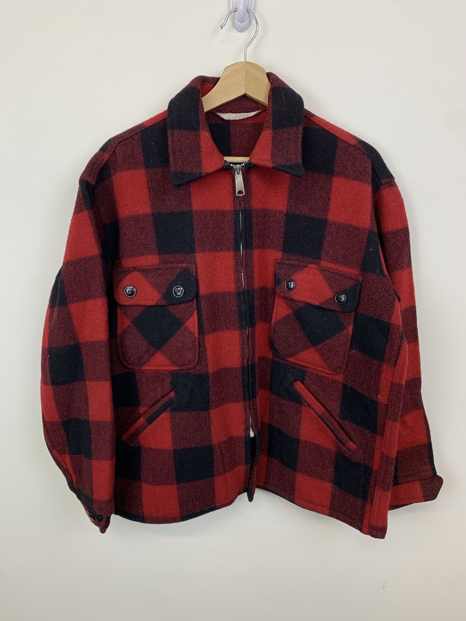 Flannel × Vintage Vintage Flannel 1980s Buffalo plaid Zip Jacket Size Large Foremost Size US L / EU 52-54 / 3 - 1 Thumbnail