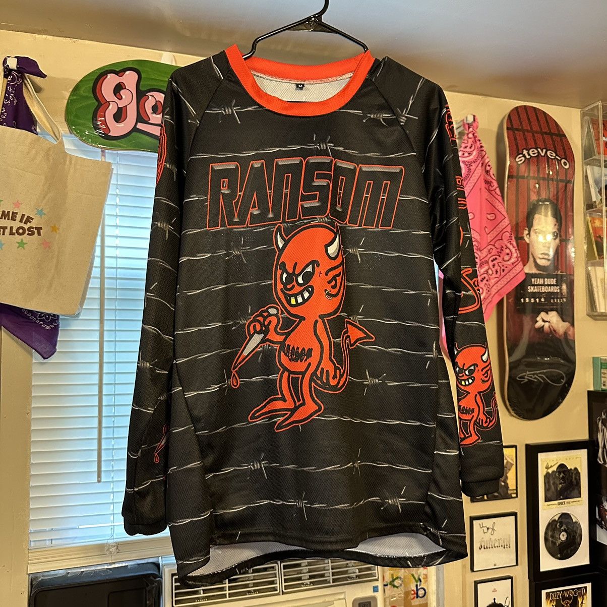 image of Ransom: Motocross Jersey in Black, Men's (Size Medium)