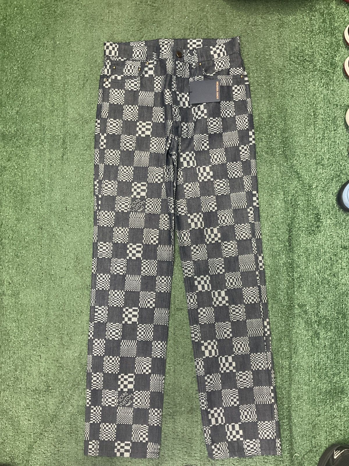 Louis Vuitton Louis Vuitton Distorted Damier Print Jeans Size US 29 - 1 Thumbnail