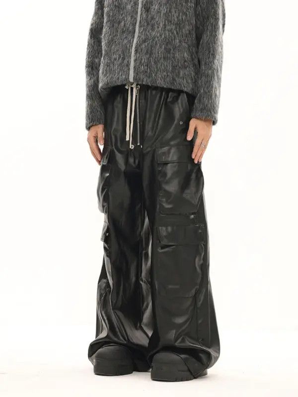 VIBE Baggy Leather Jeans Size US 28 / EU 44 - 1 Thumbnail