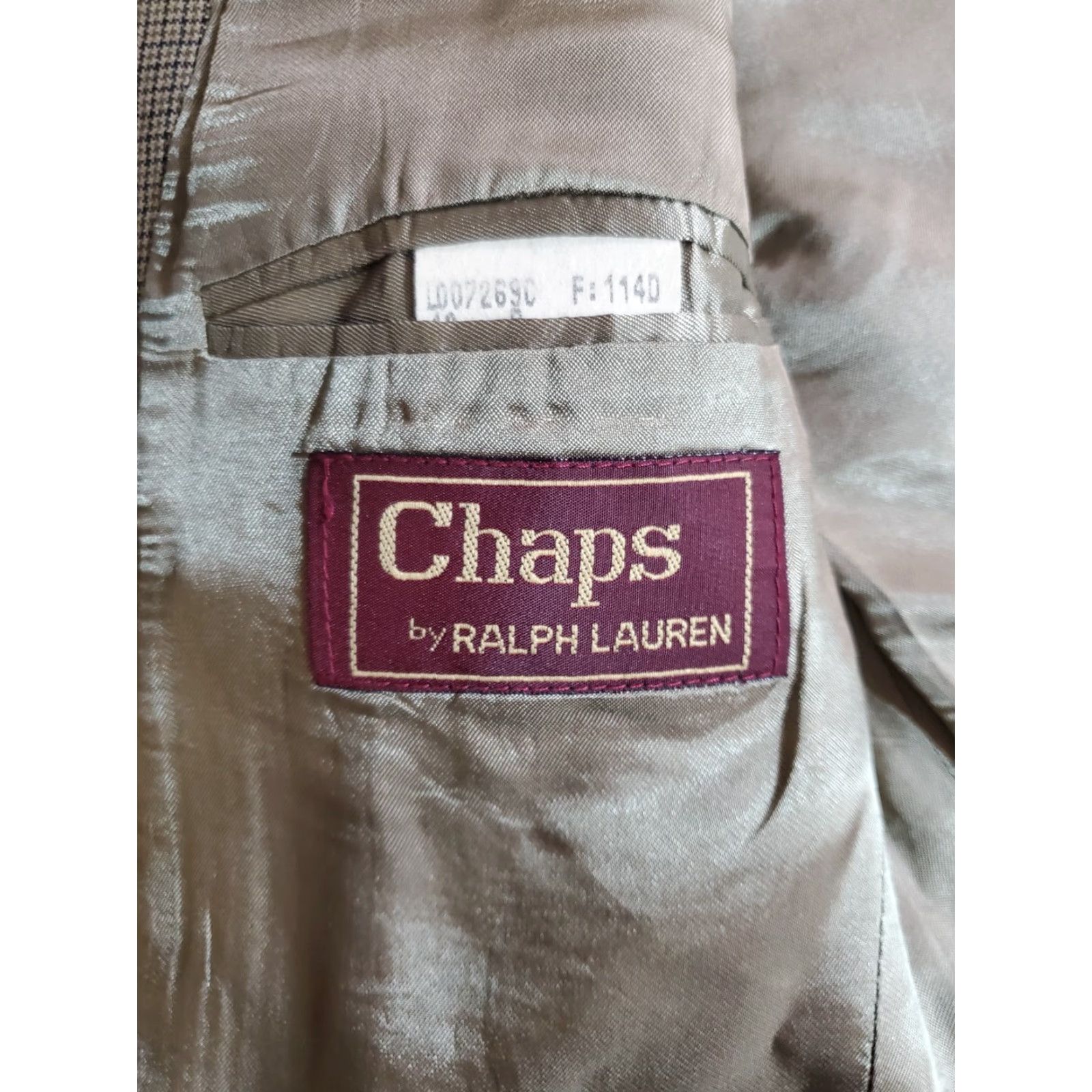 Chaps VINTAGE Chaps By Ralph Lauren 100% Wool Houndstooth Suit Jacket Mens Size 40R Size 40R - 5 Thumbnail